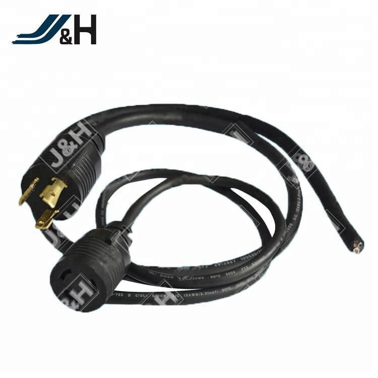 Aprobación UL SJOOW 3C12AWG 3Pin Cable de enchufe industrial L6-30P L6-30R